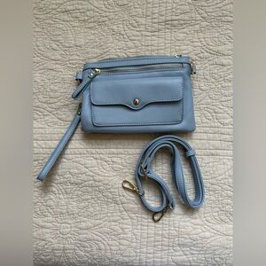 Charming Charlies Baby Blue Wristlet/Crossbody